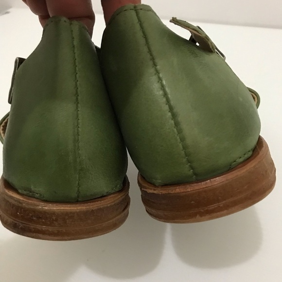 Miz Mooz Fascinate Leather Studded Ankle Strap Sandals Aloe EU 36/ US 6 - Picture 5 of 9